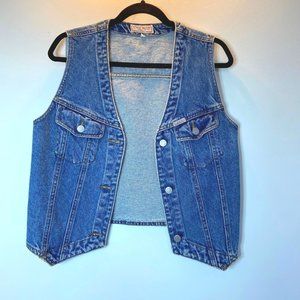 Vintage Guess Vest - Denim / Made in USA / Button Down
